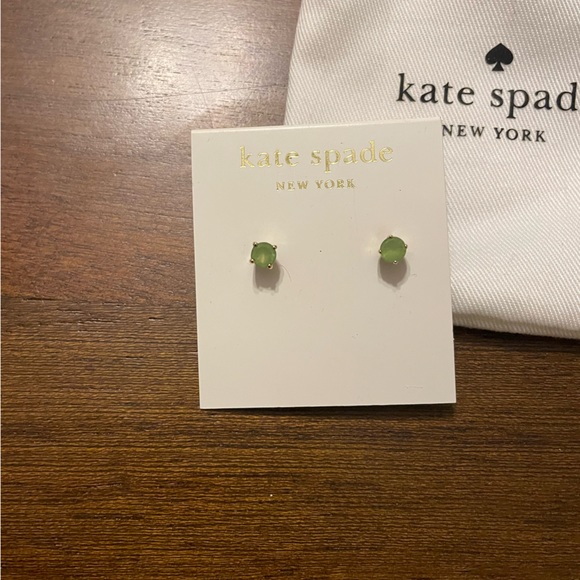NWT Kate Spade mint gold stud Earrings - Picture 3 of 3